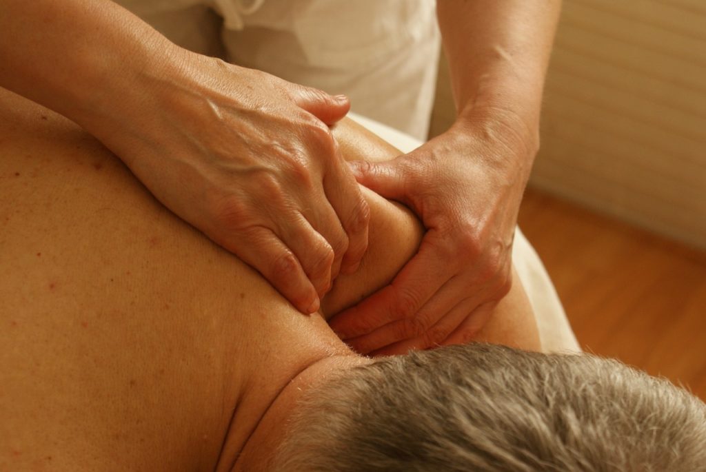 Man Getting Deep Massage